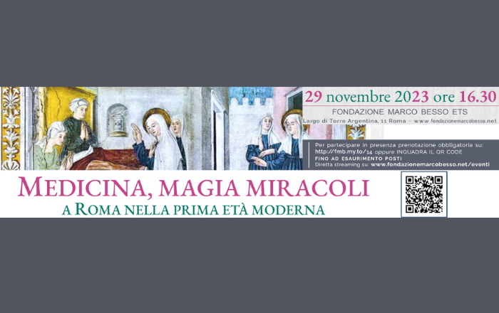 Medicina, magia miracoli a Roma nella prima Età moderna
